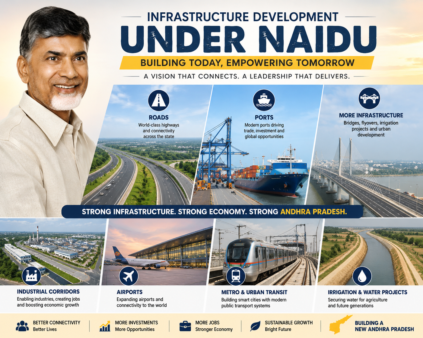 Infrastructure Development Under Naidu: Roads, Ports, and More