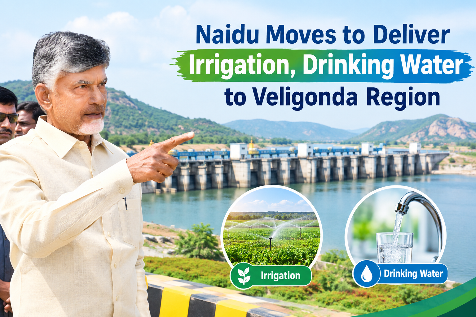 Naidu Moves to Deliver Irrigation, Drinking Water to Veligonda Region