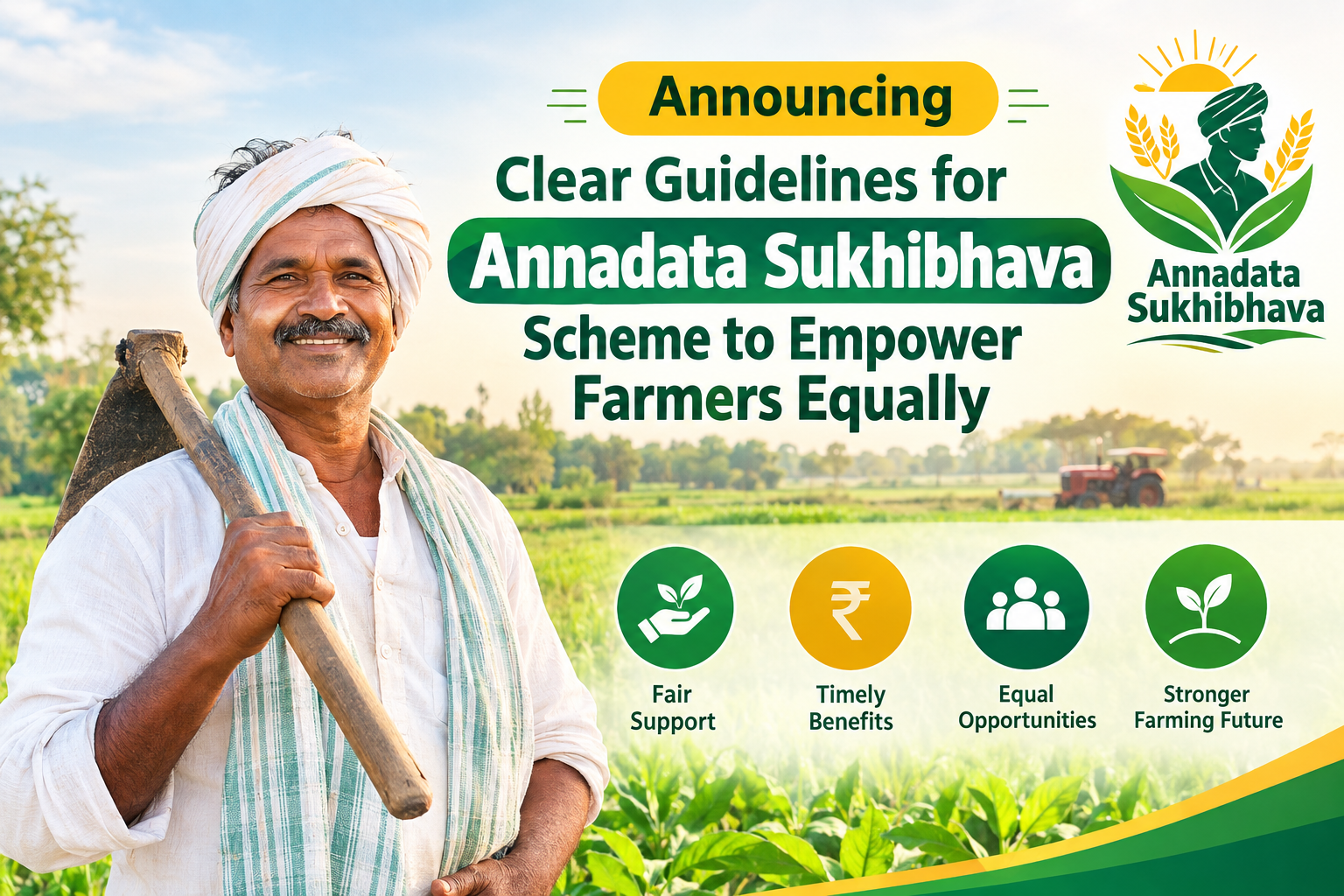 Announcing Clear Guidelines for Annadata Sukhibhava Scheme to Empower Farmers Equally